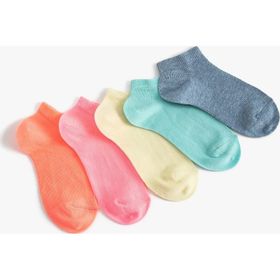 Koton 4SKG80012AA Pembe Basic 5'li Patik Çorap Seti