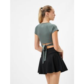 Koton 4WAK10030NK Yeşil Beli Bağlamalı Kadın T-shirt
