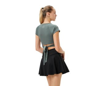Koton 4WAK10030NK Yeşil Beli Bağlamalı Kadın T-shirt