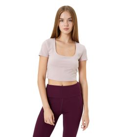 Koton 4WAK10083NK Pembe Basic U Yaka Kadın T-shirt