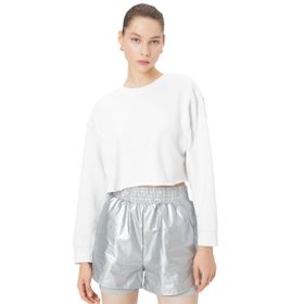 Koton 4WAK10096NK Beyaz Oversize Kadın Sweatshirt