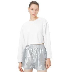 Koton 4WAK10096NK Beyaz Oversize Kadın Sweatshirt