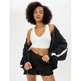 Koton 4WAK10278NK Siyah Spor Kadın Sweatshirt