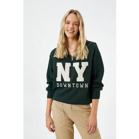 Koton 4WAL10002IK Yeşil Kadın Sweatshirt