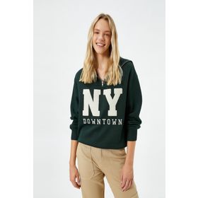 Koton 4WAL10002IK Yeşil Kadın Sweatshirt