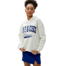 Koton 4WAL10016IK Uzun Kollu Ribanalı Ekru Kadın Sweatshirt