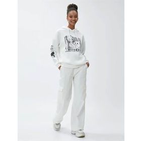 Koton 4WAL10035IK Ekru Kadın Sweatshirt