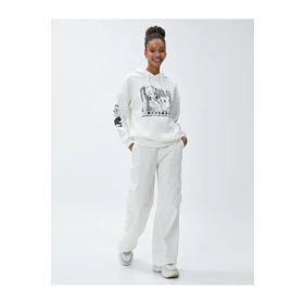 Koton 4WAL10035IK Ekru Kadın Sweatshirt
