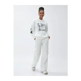 Koton 4WAL10035IK Ekru Kadın Sweatshirt