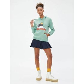 Koton 4WAL10047IK Yeşil Baskılı Kadın Sweatshirt