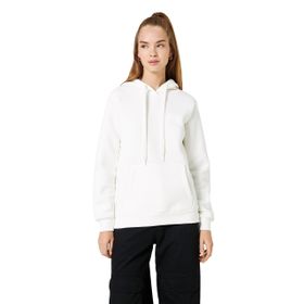 Koton 4WAL10051IK Ekru Kapüşonlu Kadın Sweatshirt