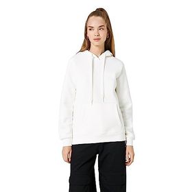 Koton 4WAL10051IK Ekru Kapüşonlu Kadın Sweatshirt