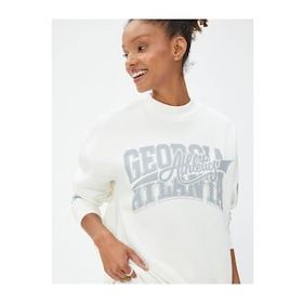 Koton 4WAL10055IK Georgia Atlanta Baskılı Beyaz Kadın Sweatshirt