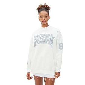 Koton 4WAL10055IK Georgia Atlanta Baskılı Beyaz Kadın Sweatshirt