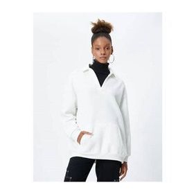 Koton 4WAL10063IK Basic Beyaz Kadın Sweatshirt