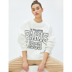 Koton 4WAL10080IK Ekru Kadın Sweatshirt
