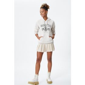 Koton 4WAL10085IK Beyaz Baskılı Kadın Sweatshirt