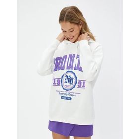 Koton 4WAL10089IK Ekru Kadın Sweat