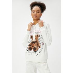 Koton 4WAL10096IK Beyaz Kadın Sweatshirt
