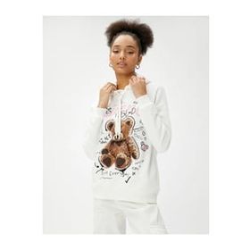 Koton 4WAL10096IK Beyaz Kadın Sweatshirt