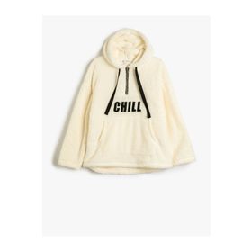 Koton 4WAL10098IK 010 Ekru Polyester Genç Kız Sweatshirt