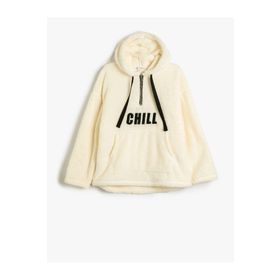 Koton 4WAL10098IK 010 Ekru Polyester Genç Kız Sweatshirt