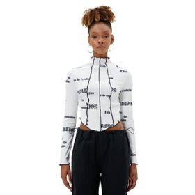 Koton 4WAL10115IK Ekru Kadın Uzun Kollu T-shirt