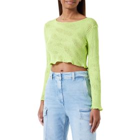 Koton 4WAL10132IK Yeşil Ajurlu Kadın Crop Bluz