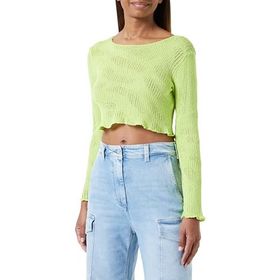 Koton 4WAL10132IK Yeşil Ajurlu Kadın Crop Bluz