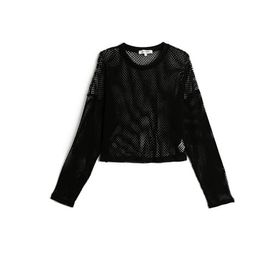 Koton 4WAL10136IK Siyah File Detaylı Kadın T-shirt