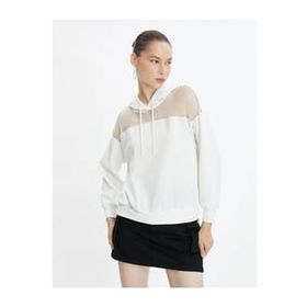 Koton 4WAL10176IK Ekru Kadın Sweatshirt