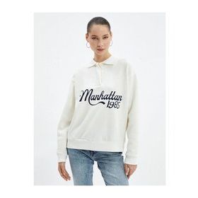 Koton 4WAL10198IK Ekru Kadın Sweat