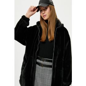 Koton 4WAL20105IW 999 Siyah Polyester Outerwear Genç Kız Ceket