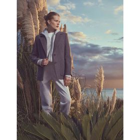 Koton 4WAL40020IK Gri Melanj Crop Paça Basic Kadın Pantolon