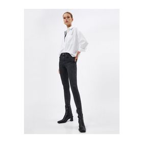 Koton 4WAL40113MD Siyah Kadın Kot Pantolon