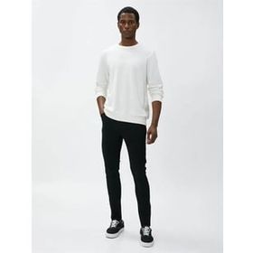 Koton 4WAM40026ND Siyah Erkek Jean Pantolon