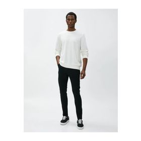 Koton 4WAM40026ND Siyah Erkek Jean Pantolon