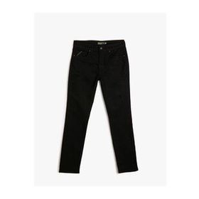 Koton 4WAM40035ND Straight Chadwick Siyah Erkek Jean Pantolon