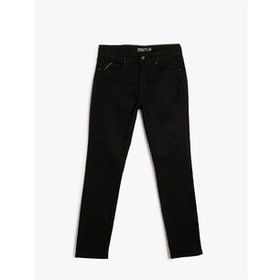 Koton 4WAM40035ND Straight Chadwick Siyah Erkek Jean Pantolon