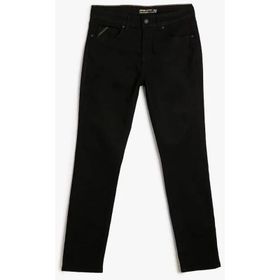 Koton 4WAM40035ND Straight Chadwick Siyah Erkek Jean Pantolon