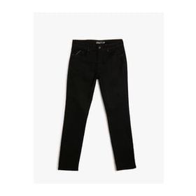 Koton 4WAM40035ND Straight Chadwick Siyah Erkek Jean Pantolon