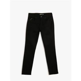 Koton 4WAM40035ND Straight Chadwick Siyah Erkek Jean Pantolon