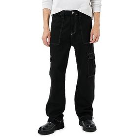 Koton 4WAM40193ND Siyah Normal Bel Cep Detaylı Jean Erkek Pantolon
