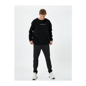 Koton 4WAM70023NK Siyah Erkek Sweatshirt