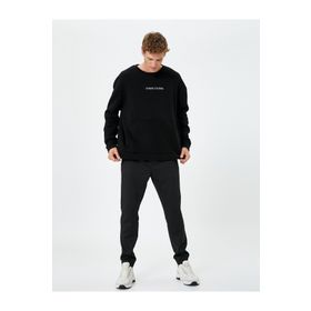 Koton 4WAM70023NK Siyah Erkek Sweatshirt
