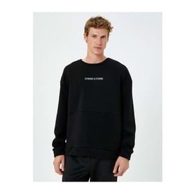 Koton 4WAM70023NK Siyah Erkek Sweatshirt