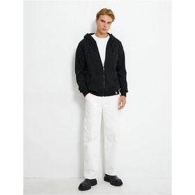 Koton 4WAM70029MK 999 Siyah Pamuk Jersey Erkek Sweatshirt