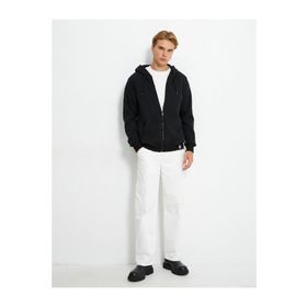 Koton 4WAM70029MK 999 Siyah Pamuk Jersey Erkek Sweatshirt