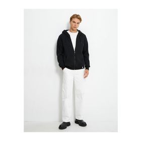 Koton 4WAM70029MK 999 Siyah Pamuk Jersey Erkek Sweatshirt