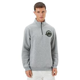 Koton 4WAM70031MK Gri Baskılı Erkek Sweatshirt